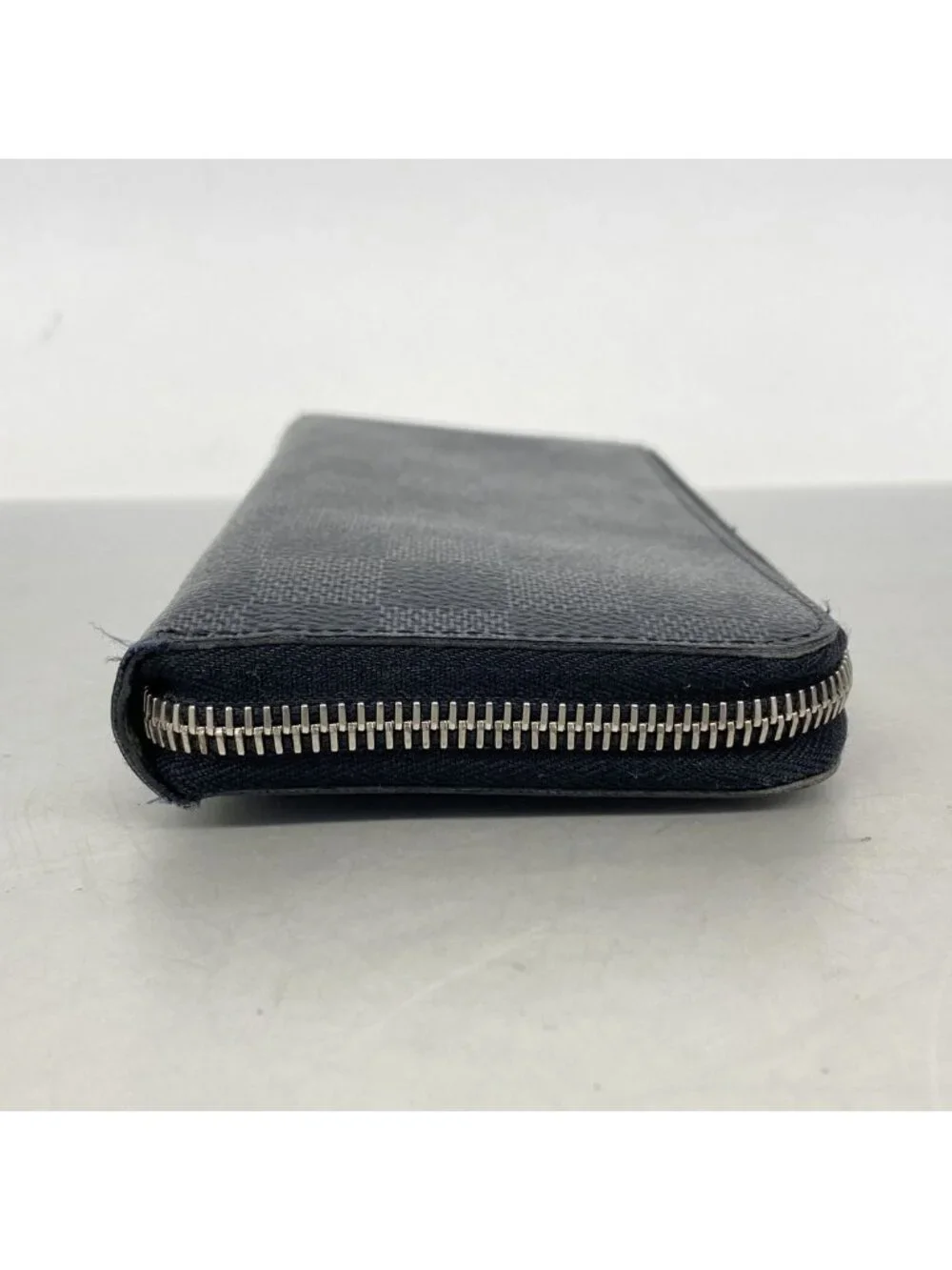 Louis Vuitton Wallet Damier Graphite Zippy Vertical Black Gray Vintage